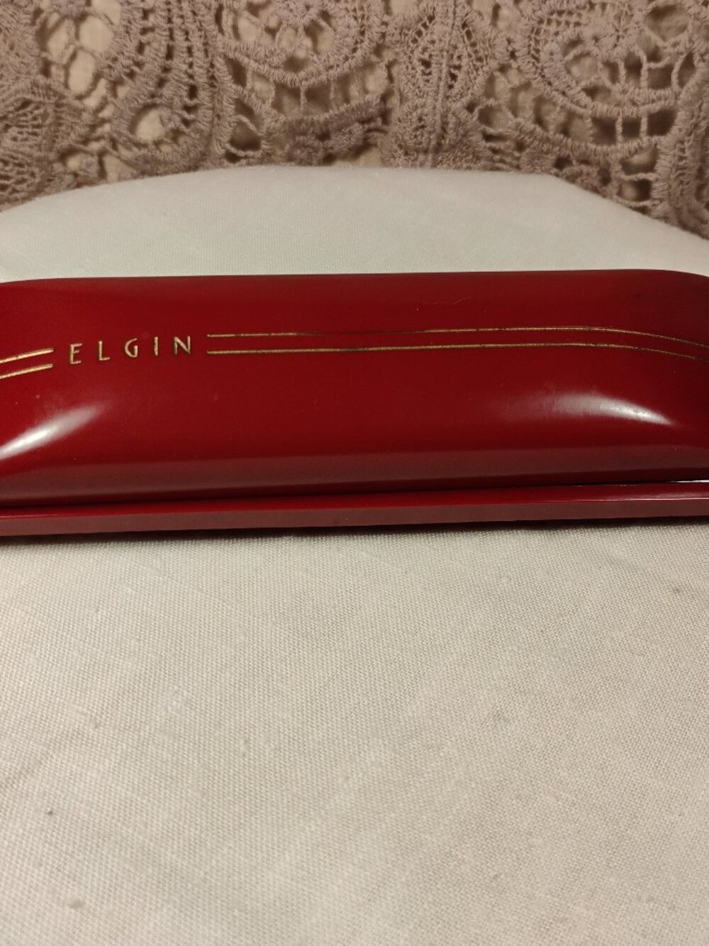 Antique Lady Elgin Ruby Red Wrist Watch Case
